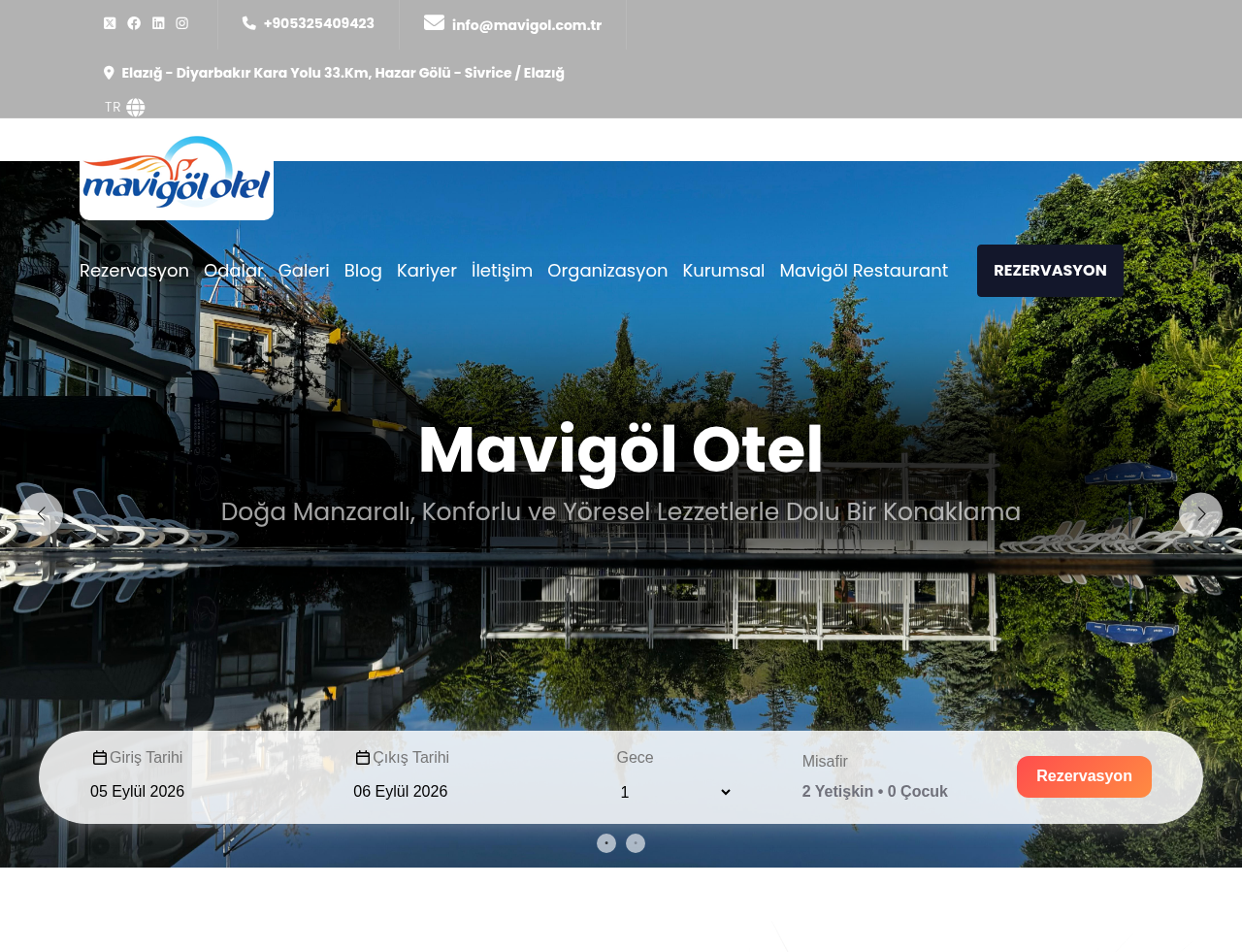 Hospitality | MAVİGÖL OTEL& RESTORAN